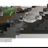 Mexen Ben chiuvetă de granit cu 1 compartiment și picurător pe dreapta 600 x 500 mm, negru, sifon auriu - 6523605000-77-G