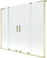 Mexen Velar L Duo kádparaván 2-szárnyú tolóajtós 180 x 150 cm, átlátszó, arany csiszolt - 896-180-003-02-55