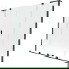 Mexen Velar L Duo kétszárnyú, toló rendszerű fürdőkád válaszfal 180 x 150 cm, átlátszó, fekete - 896-180-003-02-70