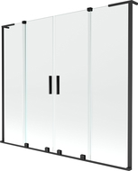 Mexen Velar L Duo paravan de baie cu 2 panouri glisante 180 x 150 cm, transparent, negru - 896-180-003-02-70