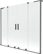 Mexen Velar L Duo paravan de baie cu 2 aripi, glisant, 180 x 150 cm, transparent, gun metal - 896-180-003-02-95