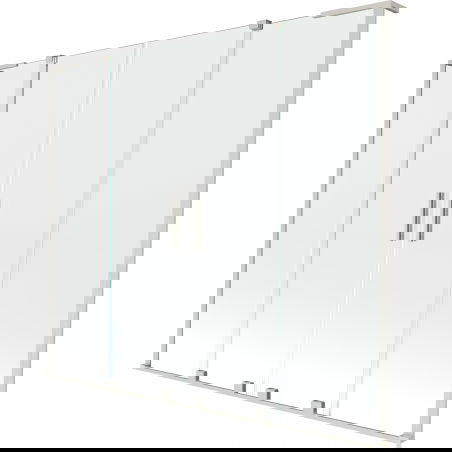 Mexen Velar L Duo panou de cadă cu 2 canaturi glisant 180 x 150 cm, transparent, nichel periat - 896-180-003-02-97