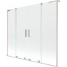 Mexen Velar L Paravan de baie Duo cu 2 uși glisante 180 x 150 cm, transparent, nichel periat - 896-180-003-02-97