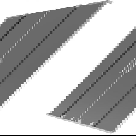 Mexen Velar L Duo paravan pentru cadă cu 2 panouri glisante 140 x 150 cm, grafit, crom - 896-140-003-42-01