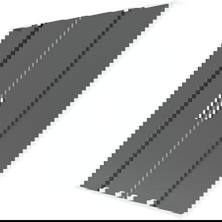 Mexen Velar L Duo kétszárnyú kádparaván, toló, 140 x 150 cm, grafit, fehér - 896-140-003-42-20