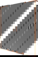 Mexen Velar L Duo kádparaván 2-szárnyú tolóajtós 140 x 150 cm, grafit, kefélt réz - 896-140-003-42-65