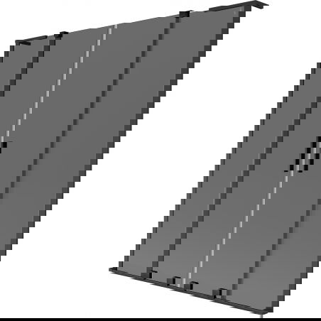 Paravan cadă glisant Mexen Velar L Duo cu 2 panouri 140 x 150 cm, grafit, negru - 896-140-003-42-70