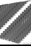 Mexen Velar L Duo kétpaneles tolózuhanyfal 140 x 150 cm, grafit, szálcsiszolt nikkel - 896-140-003-42-97