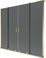 Mexen Velar L Duo paravan de baie cu 2 uși culisante 170 x 150 cm, grafit, auriu - 896-170-003-42-50