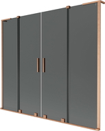 Panou cadă Mexen Velar L Duo cu 2 uși culisante 170 x 150 cm, grafit, cupru periat - 896-170-003-42-65
