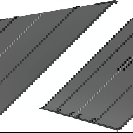 Mexen Velar L Duo paravan cadă 2 canaturi culisante 170 x 150 cm, grafit, negru - 896-170-003-42-70
