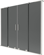 Mexen Velar L Duo panou de cadă extensibil cu 2 uși 170 x 150 cm, grafit, nichel periat - 896-170-003-42-97