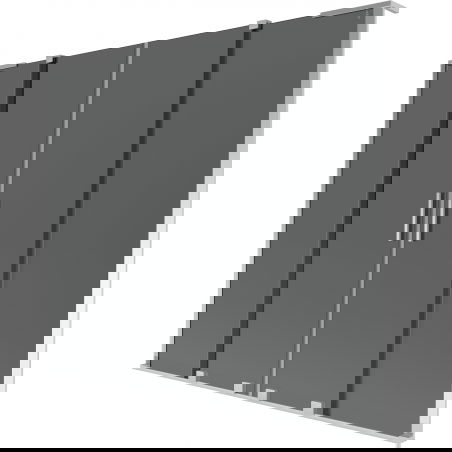 Mexen Velar L Duo kádparaván 2-szárnyú tolóajtós 200 x 150 cm, grafit, króm - 896-200-003-42-01