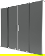 Mexen Velar L Duo 2-szárnyas toló zuhanykabin 200 x 150 cm, grafit, króm - 896-200-003-42-01