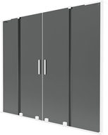 Mexen Velar L Duo paravan de baie cu 2 uși glisante 200 x 150 cm, grafit, alb - 896-200-003-42-20