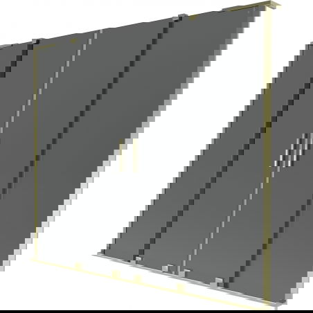 Mexen Velar L Duo paravan de cadă cu 2 uși glisante 200 x 150 cm, grafit, auriu - 896-200-003-42-50