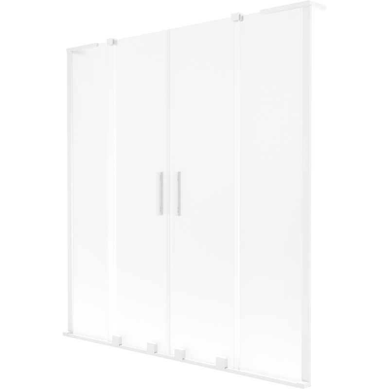 Paravan cadă Mexen Velar L Duo 2 uși culisante 140 x 150 cm, mat, alb - 896-140-003-32-20
