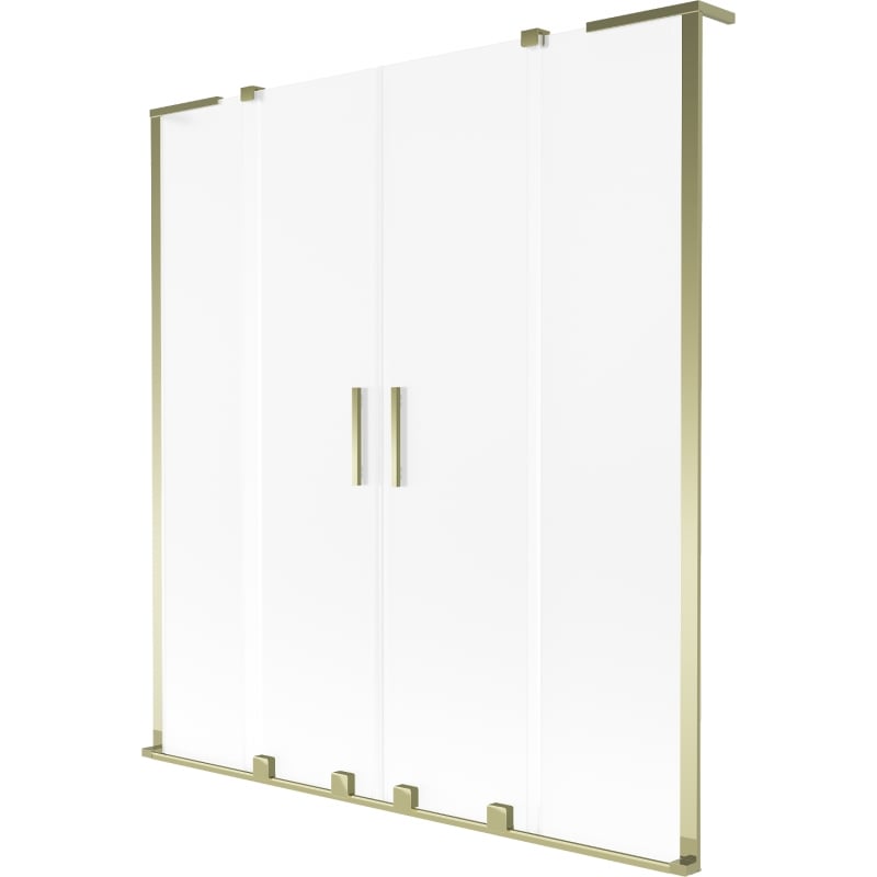 Mexen Velar L Duo paravan cadă 2-canate glisant 160 x 150 cm, înghețat, auriu - 896-160-003-32-50