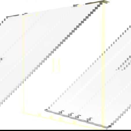 Mexen Velar L Duo paravan cadă 2-canate glisant 160 x 150 cm, înghețat, auriu - 896-160-003-32-50