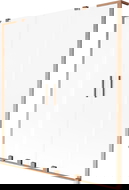 Mexen Velar L Duo dupla fürdőkádparaván, 2-szárnyú toló, 160 x 150 cm, jegesedett, kefélt réz - 896-160-003-32-65