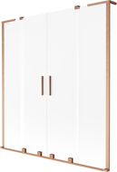Mexen Velar L Duo paravan cadă 2-paneluri glisante 160 x 150 cm, frosted, cupru periat - 896-160-003-32-65