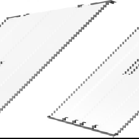 Mexen Velar L Duo kádparaván 2-szárnyú tolóajtóval 160 x 150 cm, zúzmarás, gun szürke kefélt - 896-160-003-32-66