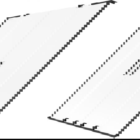 Paravan cadă de baie Mexen Velar L Duo 2 canaturi glisante 160 x 150 cm, mat, negru - 896-160-003-32-70