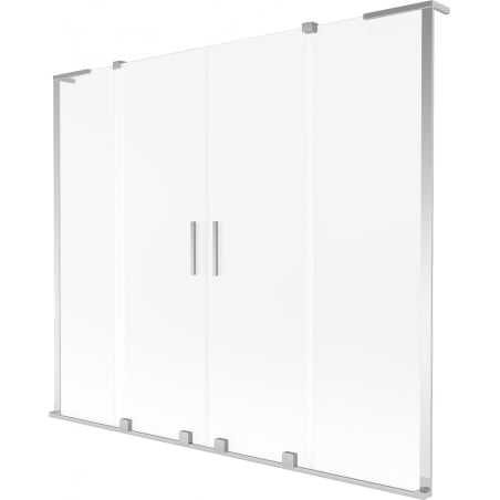 Mexen Velar L Duo paravan de baie cu 2 uşi glisante, 170 x 150 cm, îngheţat, crom - 896-170-003-32-01