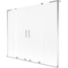 Mexen Velar L Duo paravan de baie cu 2 uşi glisante, 170 x 150 cm, îngheţat, crom - 896-170-003-32-01