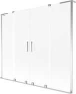 Mexen Velar L Duo paravan de baie cu 2 uşi glisante, 170 x 150 cm, îngheţat, crom - 896-170-003-32-01