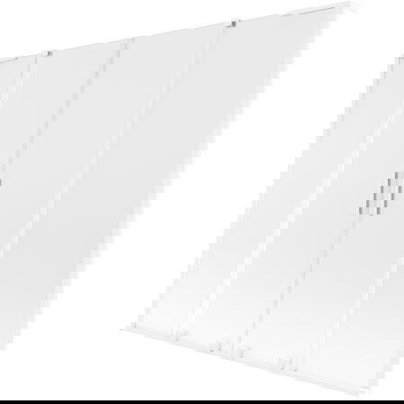 Mexen Velar L Duo fürdőkád paraván, 2-szárnyas tolóajtós, 170 x 150 cm, zúzmarás, fehér - 896-170-003-32-20