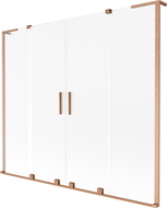 Mexen Velar L Duo kádparaván, 2-szárnyú toló, 170 x 150 cm, deres, kefe réz - 896-170-003-32-65