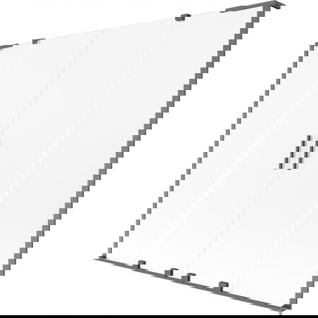 Mexen Velar L Duo paravan de cadă cu 2 canaturi glisante 170 x 150 cm, înghețat, gri armă periat - 896-170-003-32-66