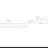 Mexen Line-B listwa brodzikowa czołowa 130 cm, zlată - 185003130U