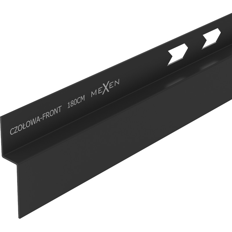 Mexen Line-B 180 cm-es elülső zuhanyzószegély, fekete - 187003180U