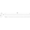 Mexen Line-B 130 cm-es előlapi zuhanytálca szegély, fekete - 187003130U