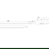 Mexen Line-B elülső zuhanytálca szegélyléc 180 cm, fekete - 187003180U