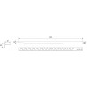Mexen Line-B padlólépcső burkolat 120 cm bal, inox - 181001120L