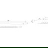 Mexen Line-B listă de trecere podea 120 cm stânga, auriu periat - 185501120L
