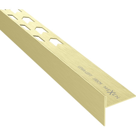 Mexen Line-B plintă podea înclinată 180 cm stânga, aurie periată - 185501180L