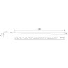 Mexen Line-B plintă podea înclinată 180 cm stânga, aurie periată - 185501180L