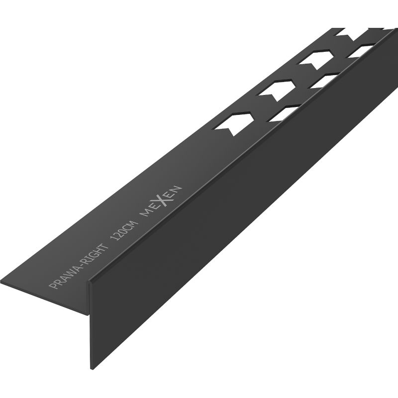 Mexen Line-B listă de pante podea 120 cm dreapta, neagră - 187001120R