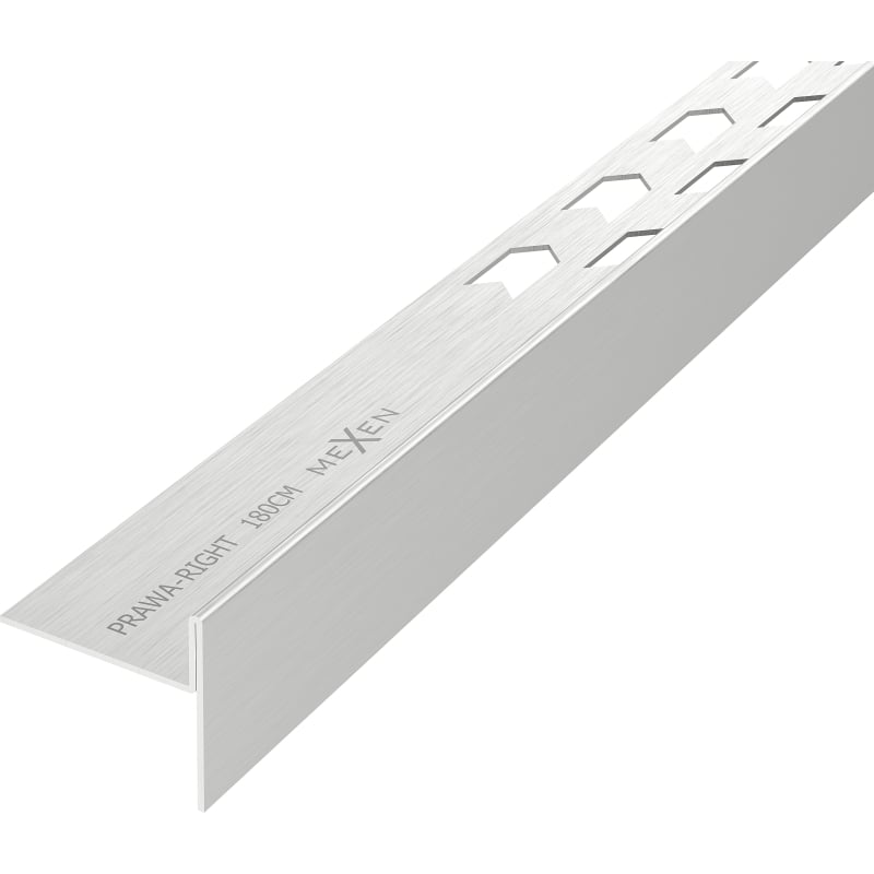 Mexen Line-B padlólefolyó burkolat, 180 cm jobb, inox - 181001180R