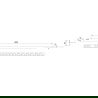 Mexen Line-B dosniță rampă de podea 180 cm dreaptă, aurie - 185001180R