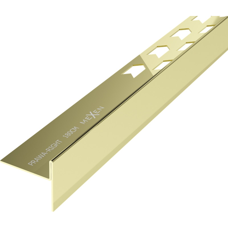 Mexen Line-B padlóléc 180 cm jobb, arany - 185001180R