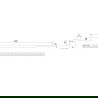 Mexen Line-B listă de pantă pentru sticlă 120 cm dreapta, inox - 181004120R
