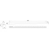 Mexen Line-B lejtős léc üveghez 120 cm jobb, arany kefe - 185504120R