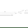 Mexen Line-B placă de scurgere pentru sticlă 120 cm stânga, aurie - 185004120L