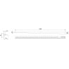 Mexen Line-B bandă de scurgere pentru sticlă 120 cm stânga, perie aurie - 185504120L