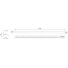 Mexen Line-B profil de înclinare pentru sticlă 120 cm stânga, negru - 187004120L